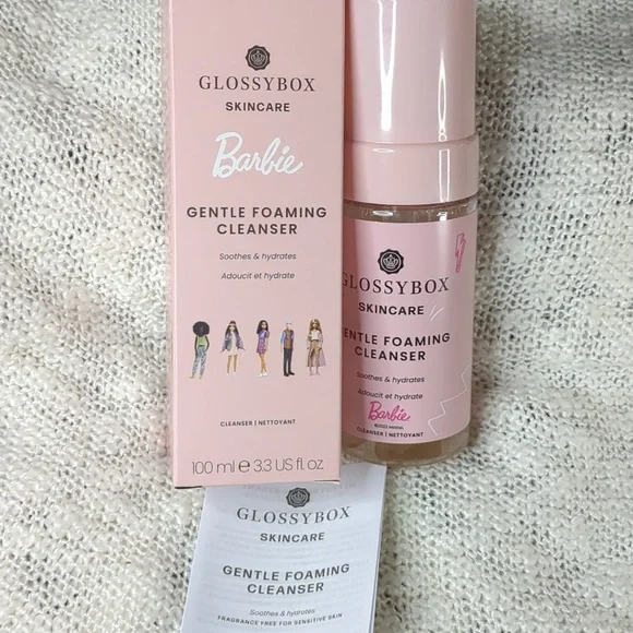 GlossyBox Barbie Cleanser&Box/Hydrating Mist&Vintage Cosmetic Satin Pillowcase - Picture 6 of 16